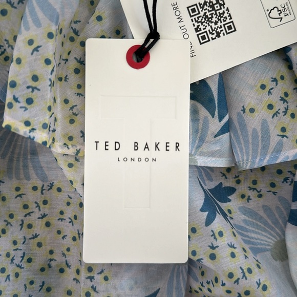 TED BAKER Trisia Floral-print off-the-shoulder woven top - Picture 4 of 8